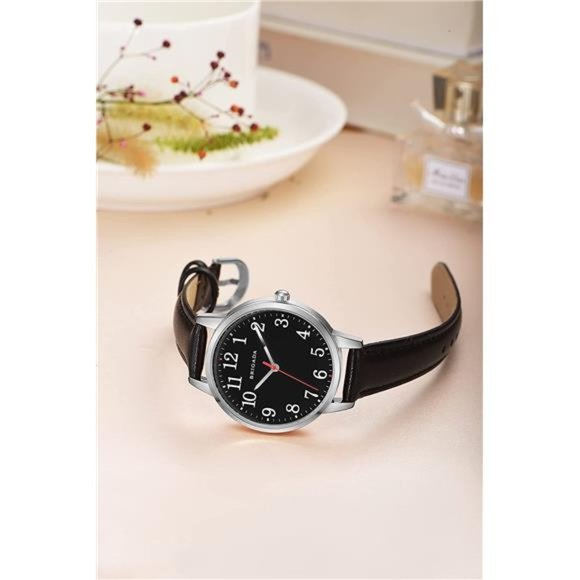 Women's Watch Elegant Watch for Women Leather Band Ladies Watch Waterproof - Picture 2 of 6